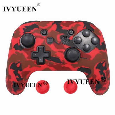 IVYUEEN Husă de piele din silicon anti-alunecare pentru Nintendo Switch NS Pro Carcasă de protecție Capace Stick analogice pentru Nintendo Switch