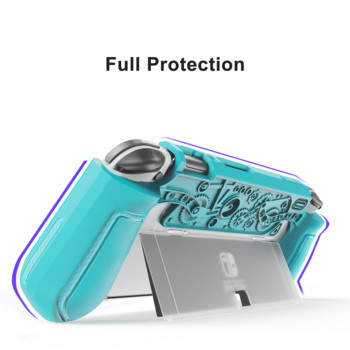 За Nintendo Switch Case TPU Grip Защитна обвивка Удароустойчив Armor Заден капак за nintendo Switch Oled калъф прахоустойчив капак