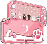 Hard PC, transparent, anti-șoc, capac despărțit, model Cat-Pad, husă de protecție Joycon pentru accesorii pentru carcasă de consolă Nintendo Switch Lite