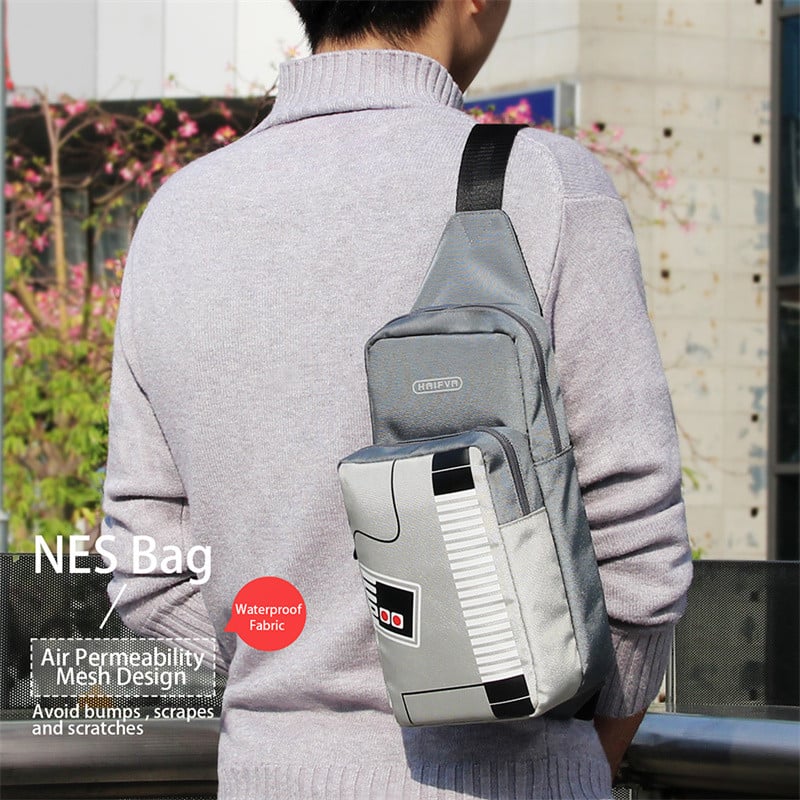 Geantă de depozitare pentru umăr pentru Nintendo Switch, mâner portabil, husă de transport de călătorie, geantă impermeabilă pentru piept, de capacitate mare, accesorii pentru jocuri