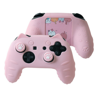 Cute Cat Paw Silicone Soft Shell Gamepad Skin για Nintendo Switch Pro NS Θήκη χειριστηρίου παιχνιδιών Thumb Stick Grip Cap κάλυμμα