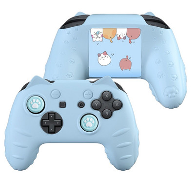 Cute Cat Paw Silicone Soft Shell Gamepad Skin για Nintendo Switch Pro NS Θήκη χειριστηρίου παιχνιδιών Thumb Stick Grip Cap κάλυμμα