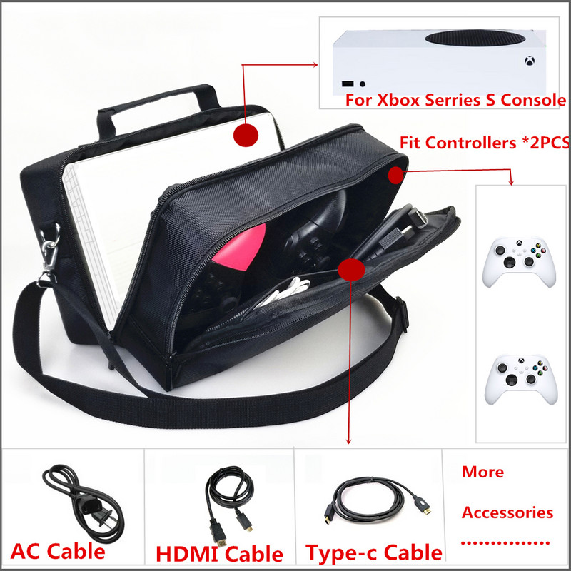 Prijenosna putna torbica za Xbox Series S Igraća konzola Torba za rame Gamepad Kontroler Dodaci Hanbag Vodootporna navlaka