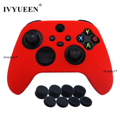 IVYUEEN za XBox Series XS kontroler Gumena silikonska gel futrola Zaštitna navlaka za kožu s rukohvatima za joystick Analogna kapica za palac