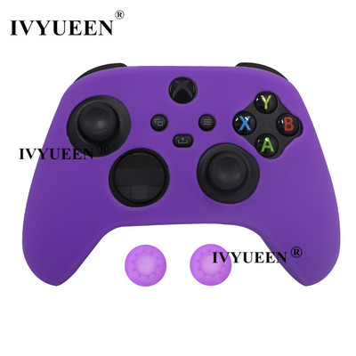 IVYUEEN za XBox Series XS kontroler Gumena silikonska gel futrola Zaštitna navlaka za kožu s rukohvatima za joystick Analogna kapica za palac
