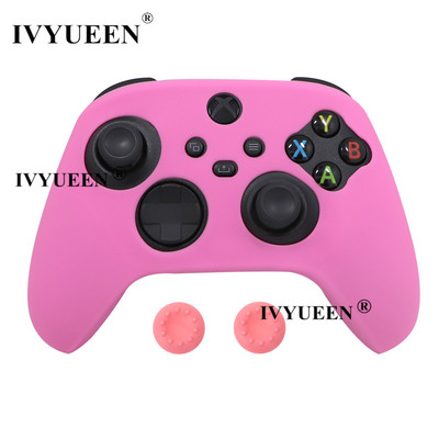 IVYUEEN za XBox Series XS kontroler Gumena silikonska gel futrola Zaštitna navlaka za kožu s rukohvatima za joystick Analogna kapica za palac