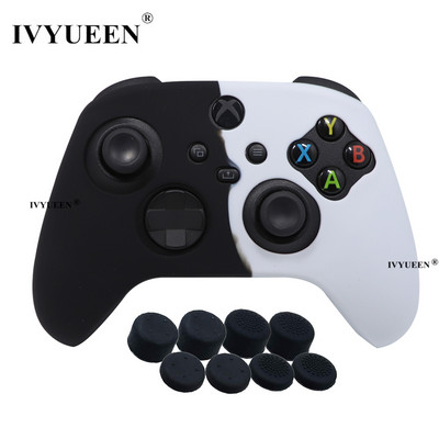 IVYUEEN za XBox Series XS kontroler Gumena silikonska gel futrola Zaštitna navlaka za kožu s rukohvatima za joystick Analogna kapica za palac