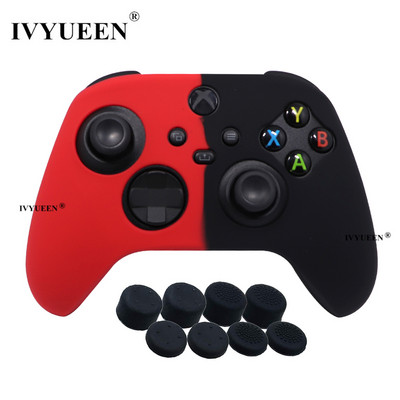 IVYUEEN za XBox Series XS kontroler Gumena silikonska gel futrola Zaštitna navlaka za kožu s rukohvatima za joystick Analogna kapica za palac