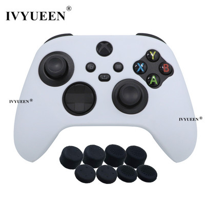 IVYUEEN za XBox Series XS kontroler Gumena silikonska gel futrola Zaštitna navlaka za kožu s rukohvatima za joystick Analogna kapica za palac