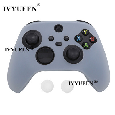 IVYUEEN za XBox Series XS kontroler Gumena silikonska gel futrola Zaštitna navlaka za kožu s rukohvatima za joystick Analogna kapica za palac