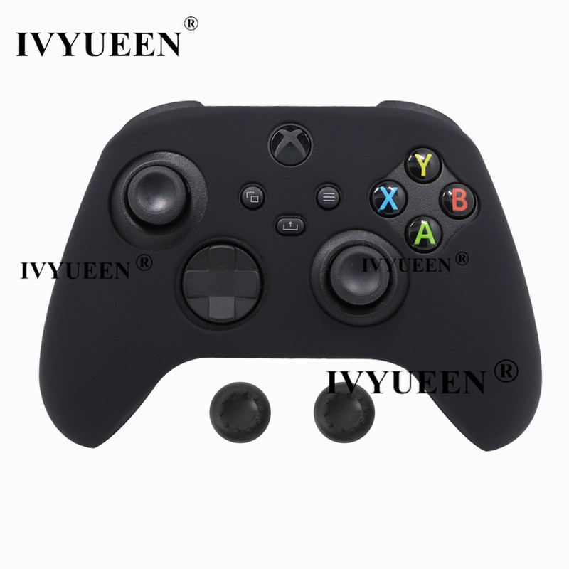 IVYUEEN za XBox Series XS kontroler Gumena silikonska gel futrola Zaštitna navlaka za kožu s rukohvatima za joystick Analogna kapica za palac