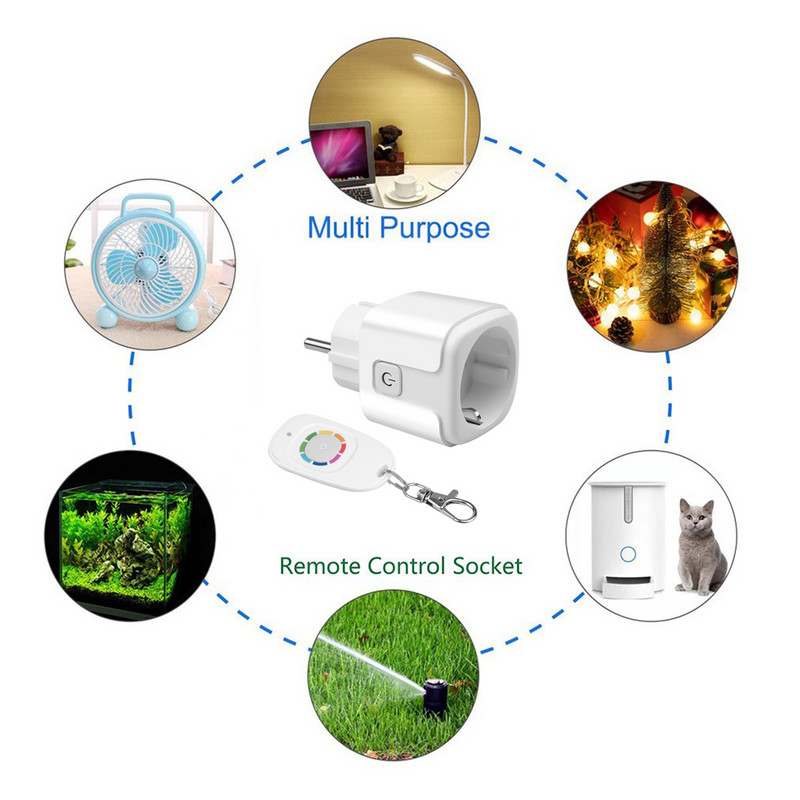 2022. Novi bežični RF daljinski upravljač od 433 Mhz, kućni ured, pametni mjerač vremena, utičnica, EU utikač, ušteda energije