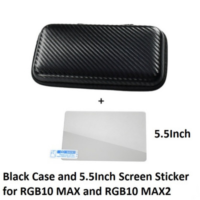 POWKIDDY tok RGB10 MAX/MAX2 kézi játéklejátszókhoz Védőtáska 5,0 hüvelykes képernyőhöz játékkonzolokhoz képernyővédő fólia