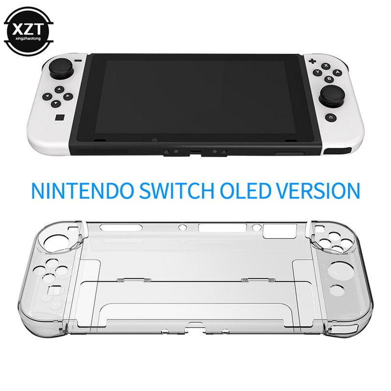 Kristalno prozirna školjka konzole za Nintendo Switch OLED zaštitna preklopna torbica Kristalno prozirna navlaka Zaštita protiv pada otporna na udarce