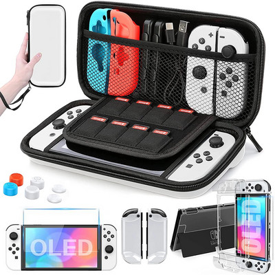 Чанта за аксесоари Калъф за Nintendo Switch & OLED конзола Cover Fundas Estuche Pouch Protection Carcasa Protector Etui Storage Kit