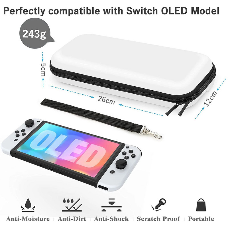 Dodaci Torba Torbica za Nintendo Switch & OLED konzola Poklopac Fundas Estuche Pouch Protection Carcasa Protector Etui Storage Kit