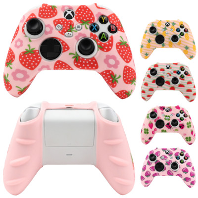 Fruit Soft aizsargmaciņš Xbox Series S/X Controller Skin Silikona spēļu paneļa kursorsviras vāciņš XSX videospēļu piederumiem