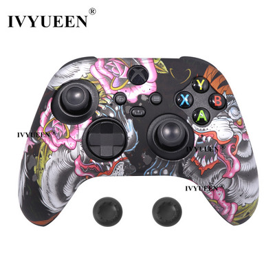 IVYUEEN mekana silikonska torbica za Xbox Series X/S kontroler Zaštitna koža Gamepad Gumena koža Ručka za palac Joystick Cover Shell