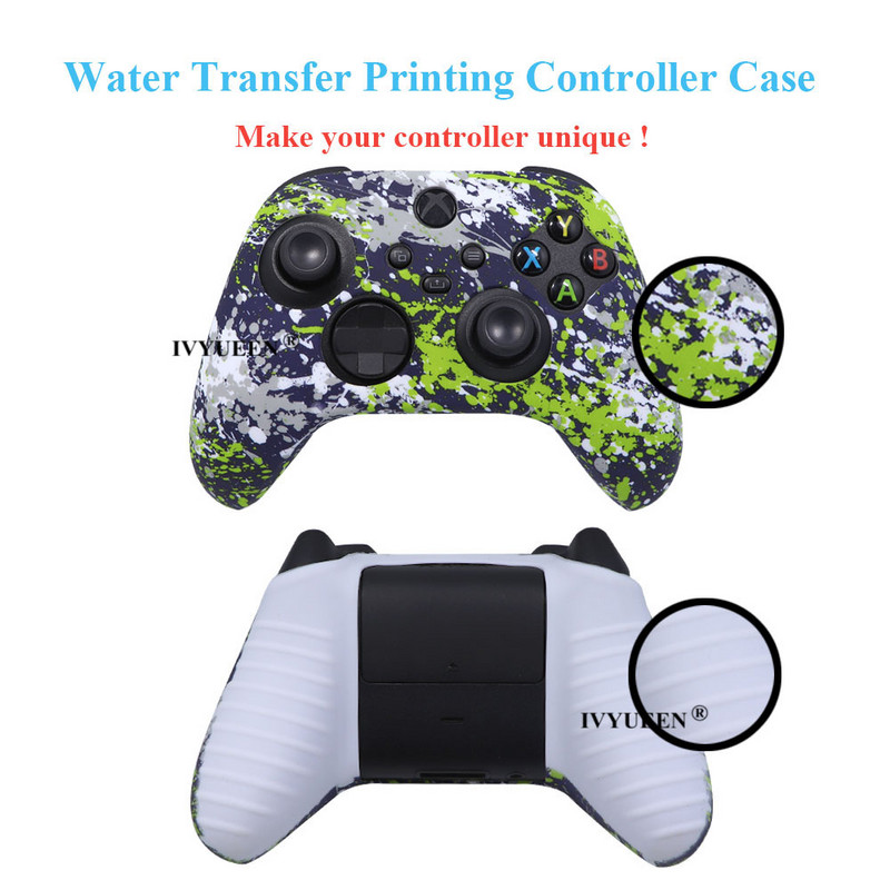 IVYUEEN mekana silikonska torbica za Xbox Series X/S kontroler Zaštitna koža Gamepad Gumena koža Ručka za palac Joystick Cover Shell