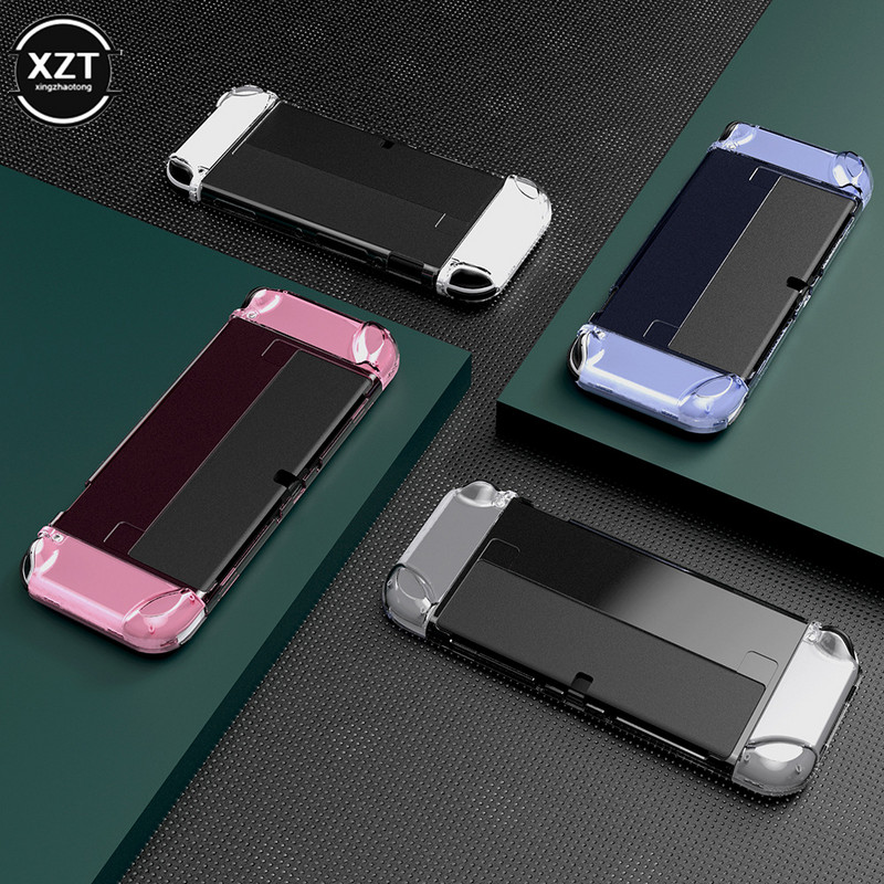 Nova kristalna zaštitna školjka kompatibilna za Nintendo Switch OLED Prozirna tvrda navlaka za Switch OLED konzole Dodaci