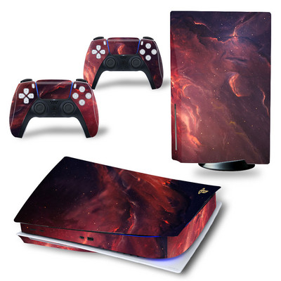 GAMEGENIXX PS5 szabványos lemezborító matrica Starry Sky védőmatrica levehető fedél PS5 konzolhoz és 2 vezérlőhöz