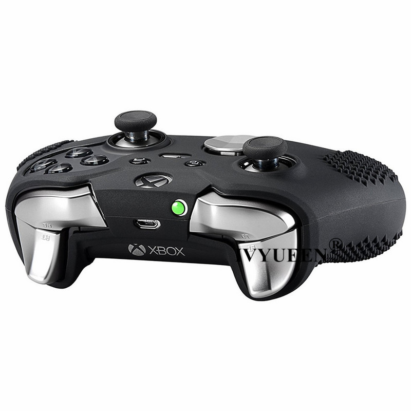 IVYUEEN Husă de protecție din silicon anti-alunecare pentru capacul controlerului Microsoft Xbox One Elite Manere pentru stick-uri Capace pentru joystick