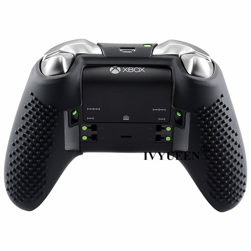 IVYUEEN Husă de protecție din silicon anti-alunecare pentru capacul controlerului Microsoft Xbox One Elite Manere pentru stick-uri Capace pentru joystick