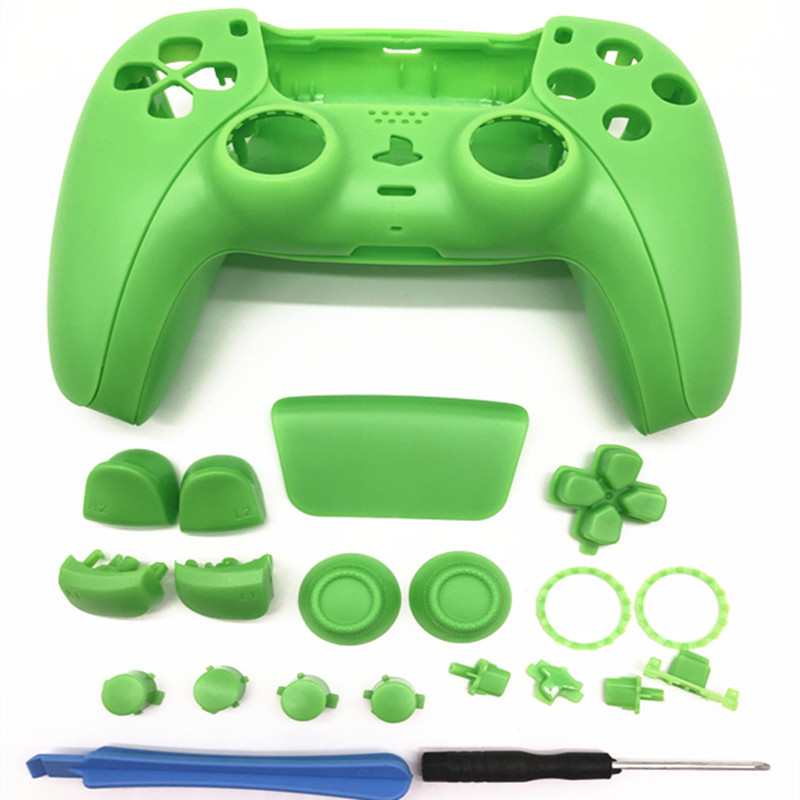 Za PS5 Playstation 5 kontroler Cijeli set Kućište školjke Prednji stražnji poklopac kućišta Zamjena DIY ukrasne trake Set gumba Crni