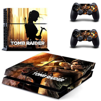Rise of The Tomb Raider PS4 Skin Sticker Decal for Sony PlayStation 4 Console and Controller Skin PS4 Sticker Vinyl Accessories