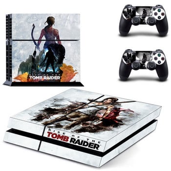 Rise of The Tomb Raider PS4 Skin Sticker Decal for Sony PlayStation 4 Console and Controller Skin PS4 Sticker Vinyl Accessories