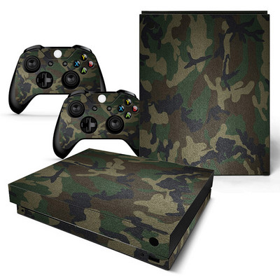 Camo patten Jó minőségű vinyl kontroller borító bőrmatrica Xbox One X-hez