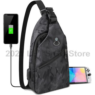 Nintend Switch Sling Crossbody раница Преносима водоустойчива чанта за носене през рамо за Nintendo Switch / OLED / Lite