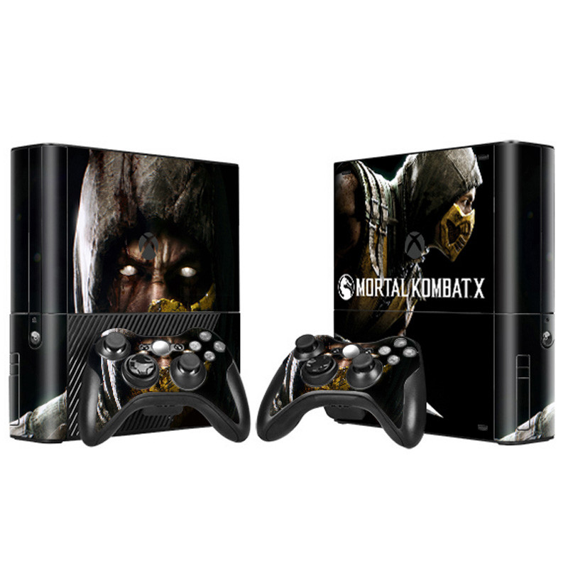 Autocolante de piele de joc Mortal Kombat pentru consolă Xbox 360 E și autocolante de piele pentru controlere pentru vinil Xbox360 E