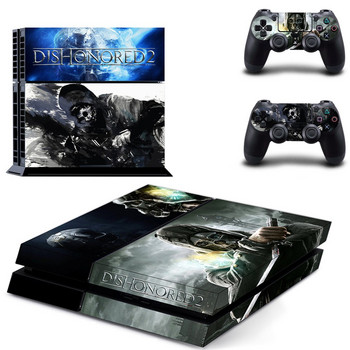 Game Dishonored 2 PS4 Skin Sticker Decal για Sony PlayStation 4 Console και 2 Controller Skin PS4 Sticker Vinyl Accessory