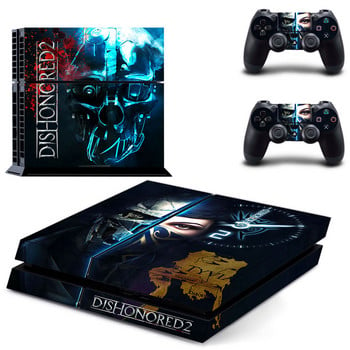 Game Dishonored 2 PS4 Skin Sticker Decal για Sony PlayStation 4 Console και 2 Controller Skin PS4 Sticker Vinyl Accessory