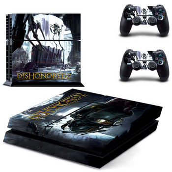 Game Dishonored 2 PS4 Skin Sticker Decal για Sony PlayStation 4 Console και 2 Controller Skin PS4 Sticker Vinyl Accessory