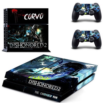 Game Dishonored 2 PS4 Skin Sticker Decal για Sony PlayStation 4 Console και 2 Controller Skin PS4 Sticker Vinyl Accessory