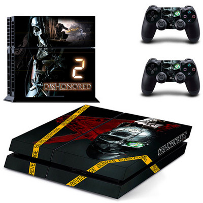 Game Dishonored 2 PS4 Skin Sticker Decal για Sony PlayStation 4 Console και 2 Controller Skin PS4 Sticker Vinyl Accessory