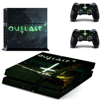 Game Outlast PS4 Skin Sticker Decal за Sony PlayStation 4 Console и 2 Controller Skin PS4 Sticker Винилов аксесоар