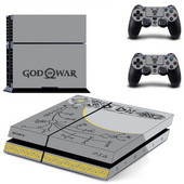 Igra God of War 4 PS4 naljepnica s naljepnicama za Sony PlayStation 4 konzolu i 2 maske kontrolera PS4 naljepnice Vinilni dodatak