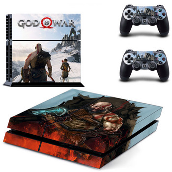 Παιχνίδι God of War 4 PS4 Skin Sticker Decal για Sony PlayStation 4 Console και 2 skins ελεγκτών PS4 Stickers Αξεσουάρ βινυλίου