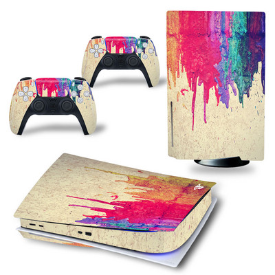 GAMEGENIXX PS5 Standard Disc Skin Sticker Waves Protective Decal Uklonjivi poklopac za PS5 konzolu i 2 kontrolera