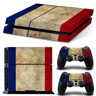 Autocolant de piele de vinil pentru controler cu design nou steag din Regatul Unit al SUA pentru ps4 Husă de piele pentru decal pentru consola PS4 + 2 piese de protecție pentru controler