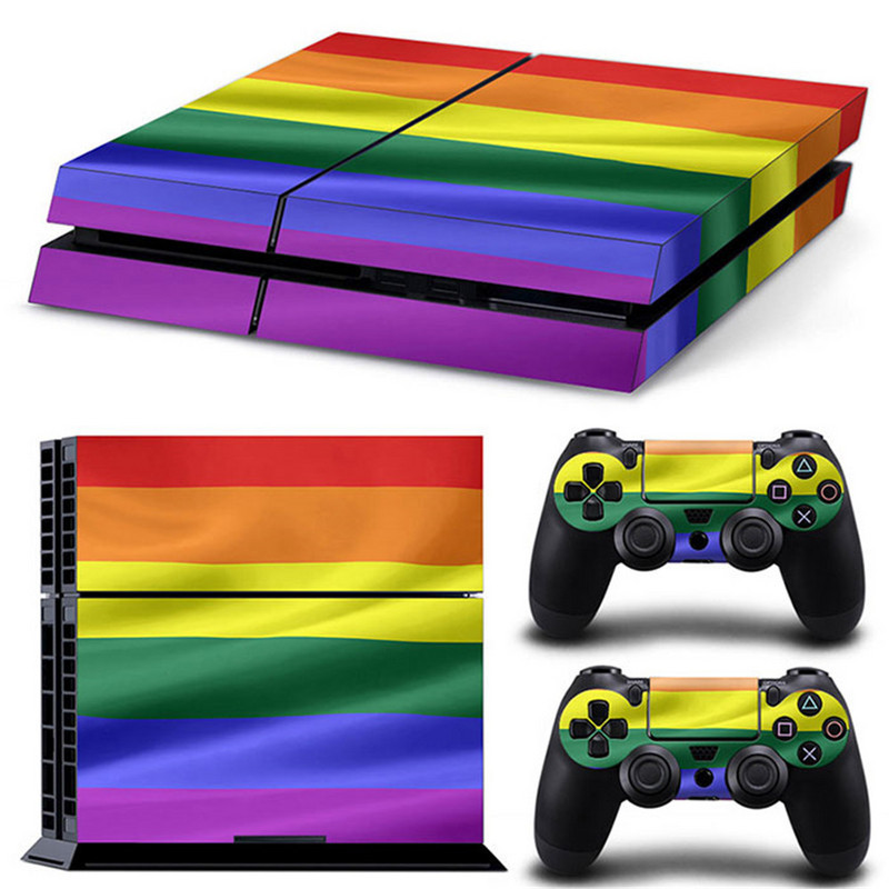 Autocolant de piele de vinil pentru controler cu design nou steag din Regatul Unit al SUA pentru ps4 Husă de piele pentru decal pentru consola PS4 + 2 piese de protecție pentru controler