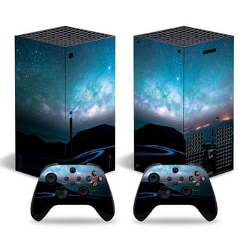 Για Xbox Series X Console and 2 Controller Skin Sticker Starry Sky Protective Decal Αφαιρούμενο κάλυμμα