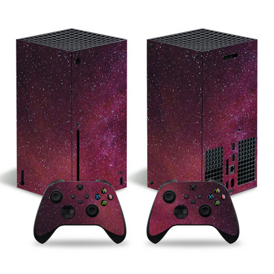 Xbox Series X konzolhoz és 2 vezérlőhöz Skin Sticker Starry Sky védőmatrica eltávolítható fedél
