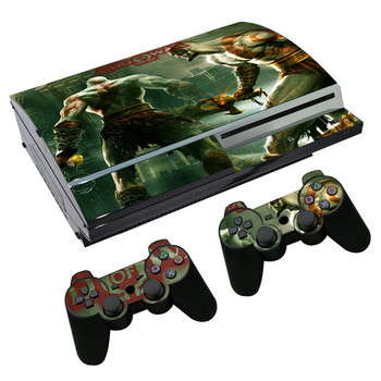 Стикер за кожа за PS3 Fat PlayStation 3 конзола и контролери за PS3 кожи Стикер Винилов филм - Игра God of War