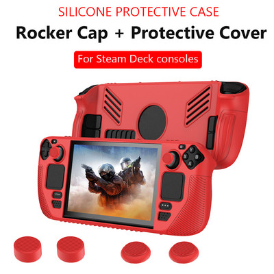 „Steam Deck“ žaidimų konsolei „Soft Shell“ žaidimų konsolės TPU apsauginis dėklas, skirtas „Steam Deck“ konsolei, smūgiams atsparus ir nenukritęs dangtelis