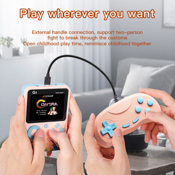 500 игри Мини ръчна конзола за видеоигри Ретро преносим 3,5-инчов LCD екран Детска цветна ученическа карта Машина с две роли Геймпад