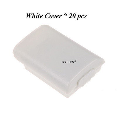 IVYUEEN 20 db Xbox 360 vezeték nélküli vezérlőhöz AA elemes hátlap tok fekete fehér elemcsomag fedél csere ház ház